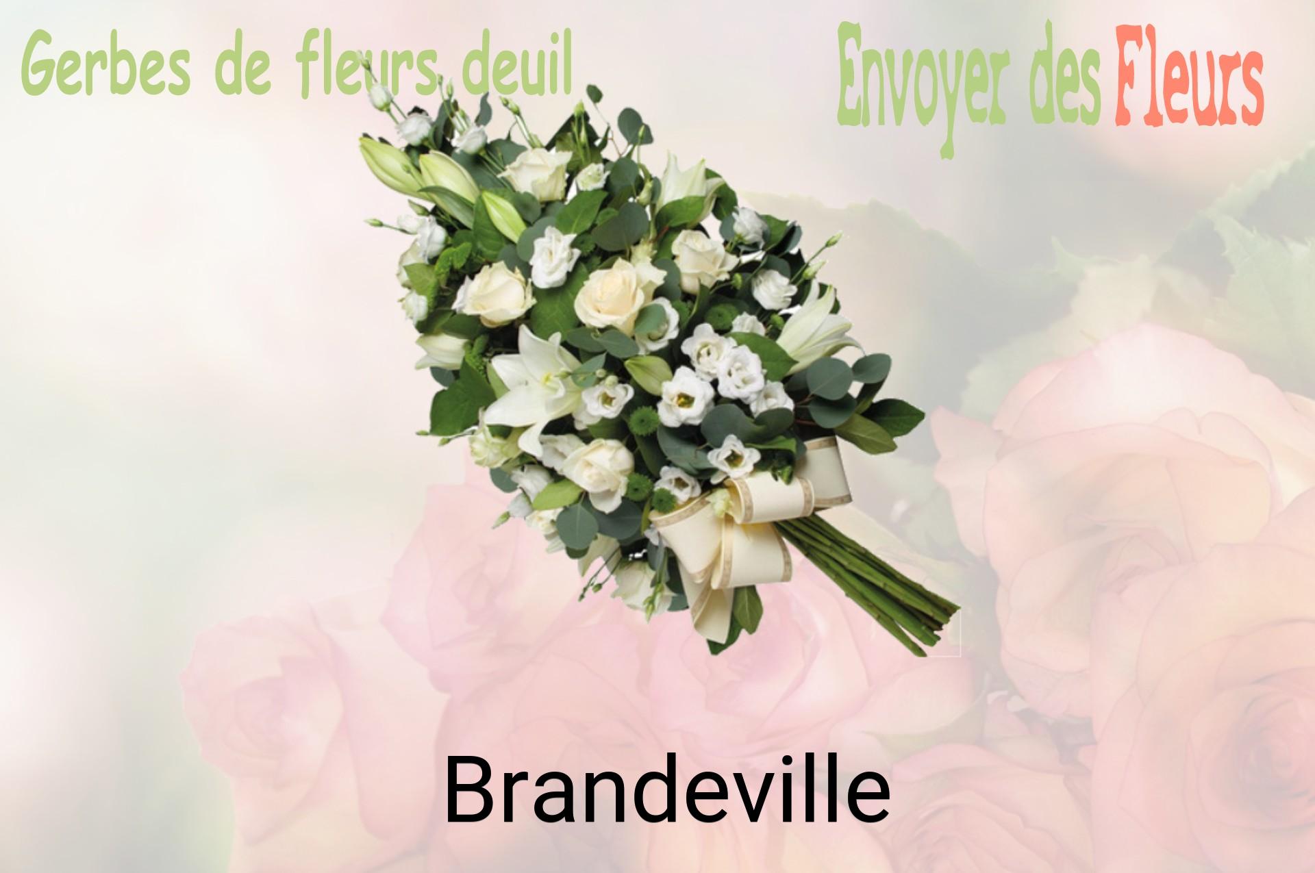 Gerbe de fleurs de deuil livrée à Brandeville